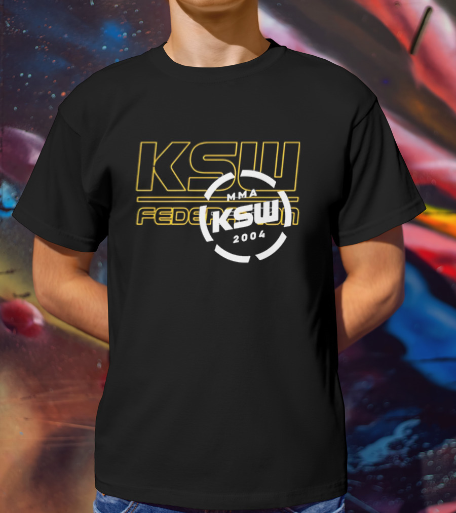 KSW Federation MMA 2004 Logo Black Yellow T-Shirt