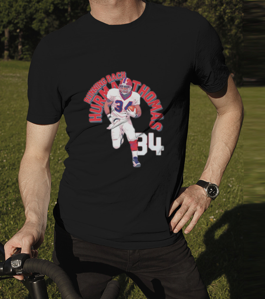 Thurman Thomas Buffalo Bills Running Back 34 Vintage NFL Football T-Shirt