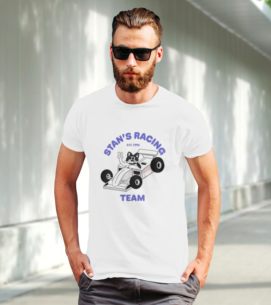 Stan's Racing Team Cat Est. 1996 Racing Car T-Shirt