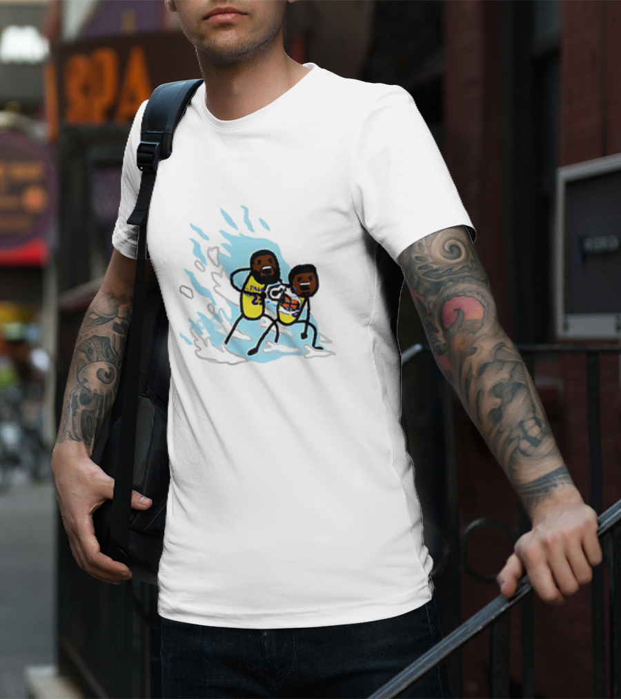 LeBron James Los Angeles Lakers Father Son Kamehameha Basketball Anime Fusion T-Shirt