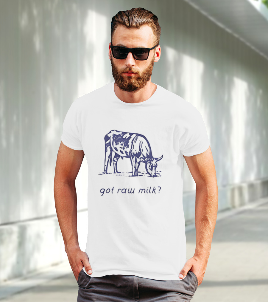 Got Raw Milk? Cow Illustration Turning Point USA T-Shirt