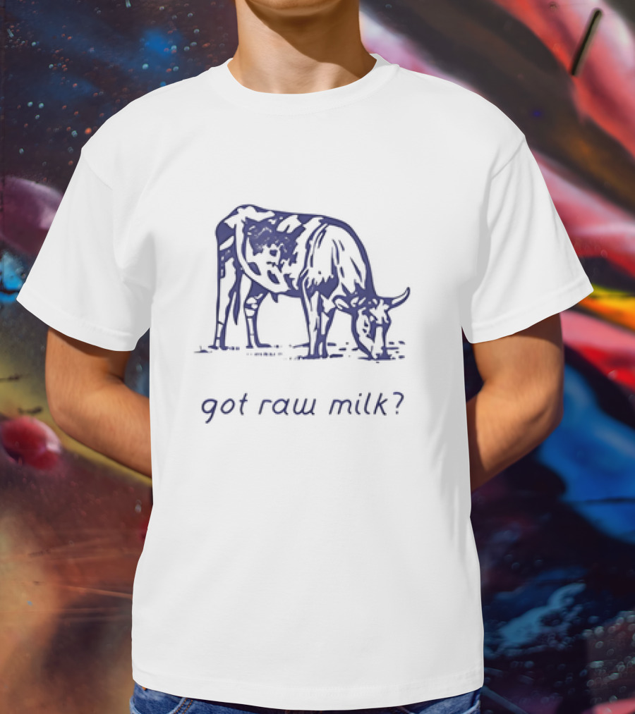 Got Raw Milk? Cow Illustration Turning Point USA T-Shirt