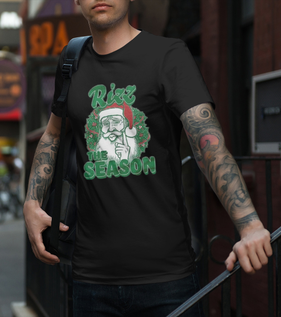 Rizz The Season Christmas Santa Benson Meme T-Shirt