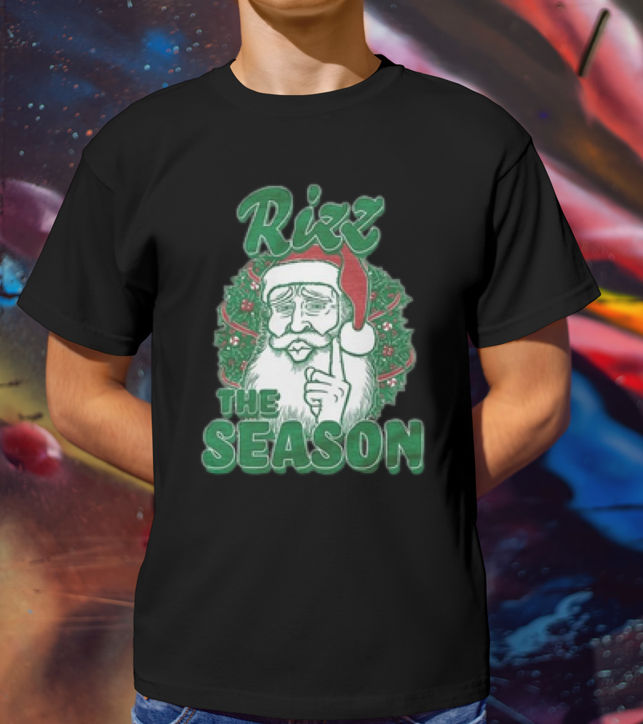 Rizz The Season Christmas Santa Benson Meme T-Shirt