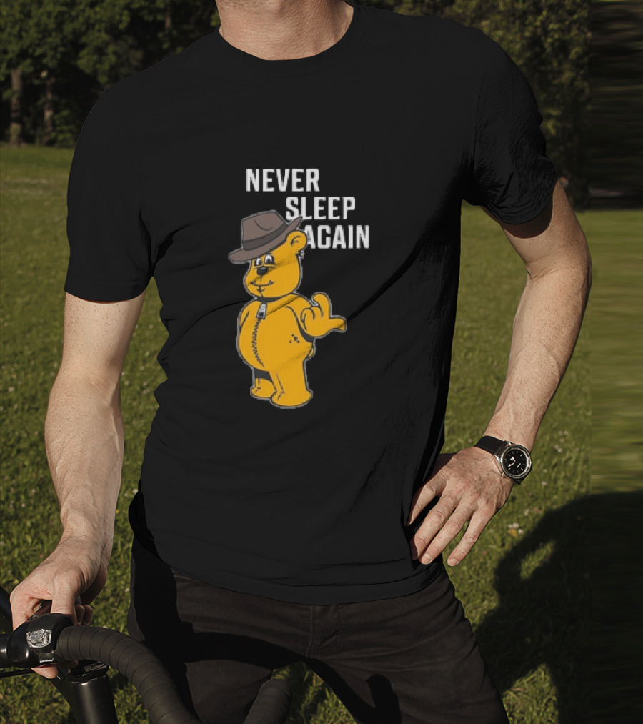 Never Sleep Again Zwart Wanna Play Nightmare Teddy Bear T-Shirt