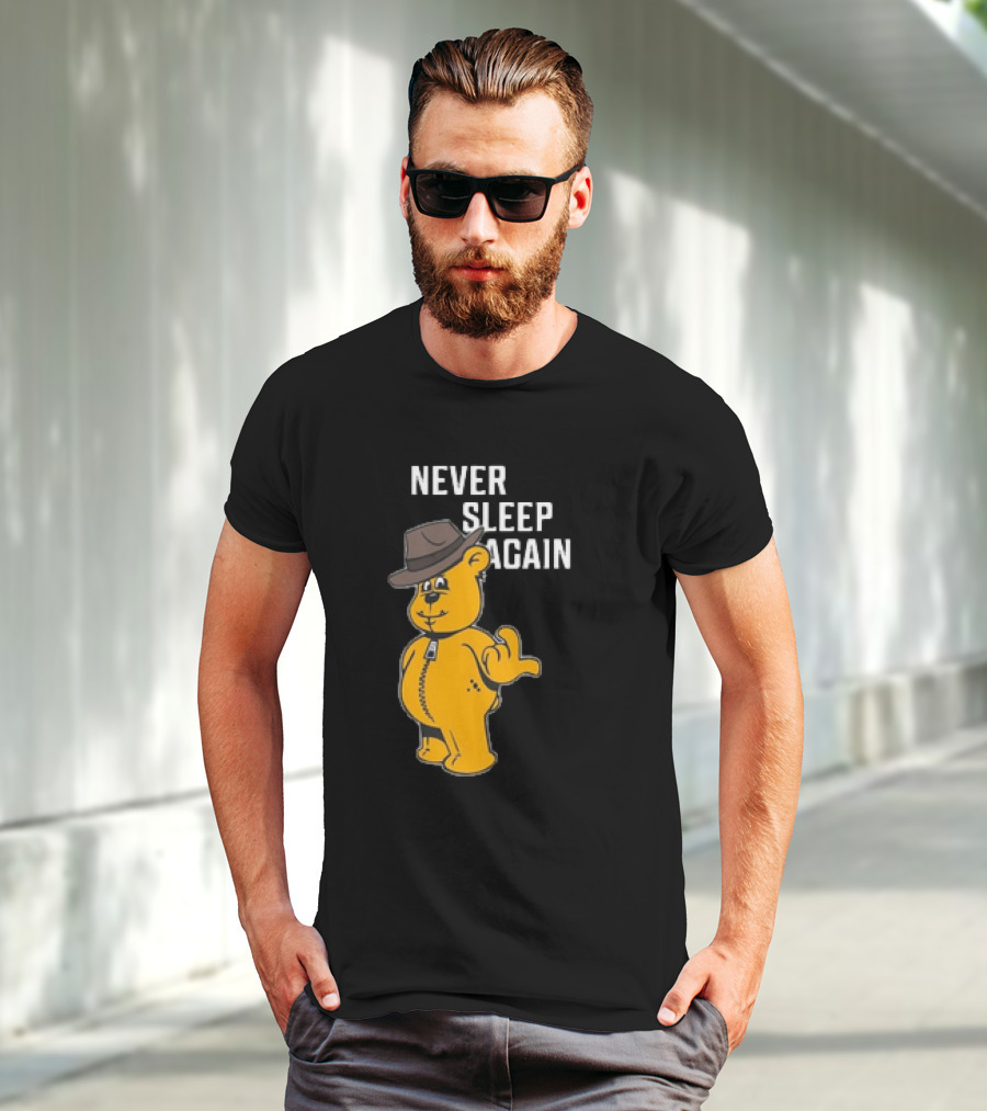 Never Sleep Again Zwart Wanna Play Nightmare Teddy Bear T-Shirt