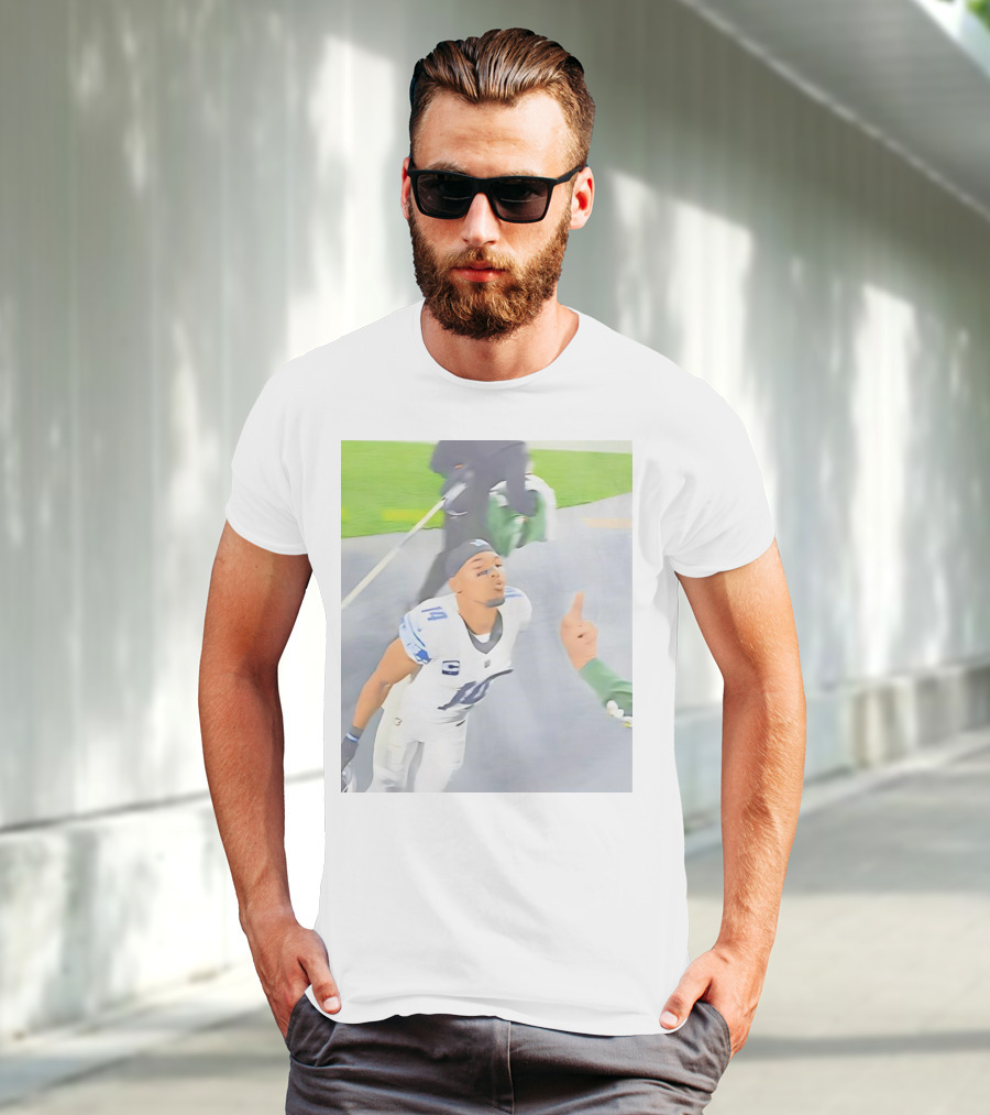 Amon Ra St Brown Number 14 Lions Kiss Meme T-Shirt