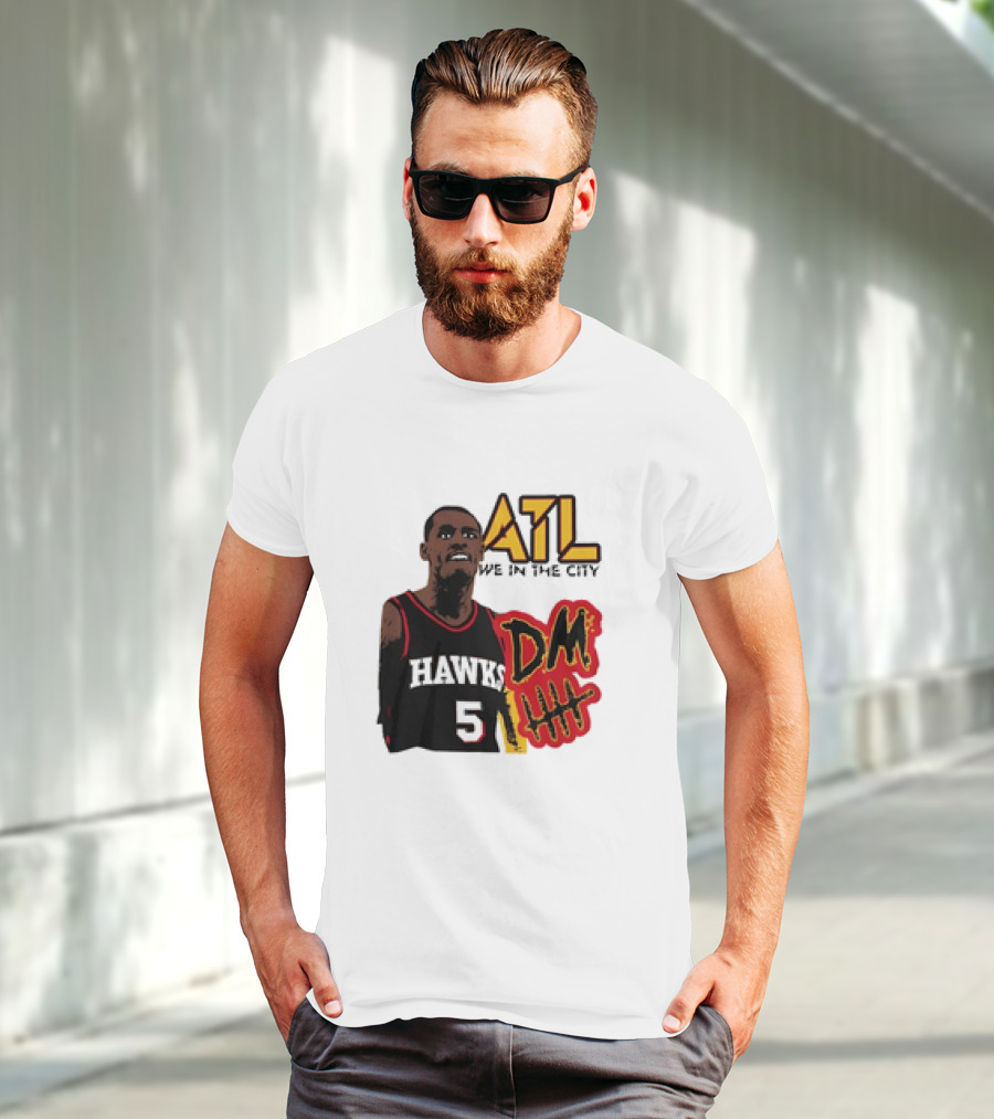 ATL DM5 We In The City Hawks Basketball T-Shirt