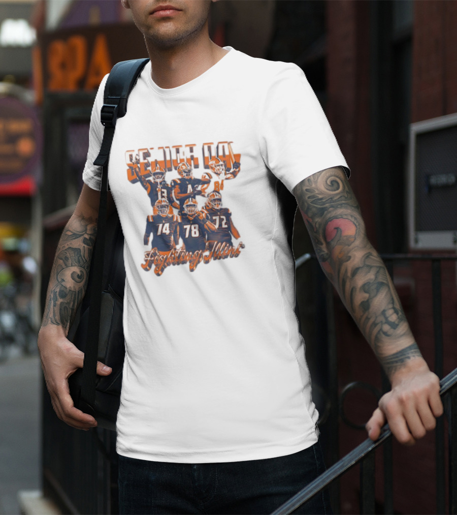 Senior Day Fighting Illini Players Illinois Football T-Shirt
