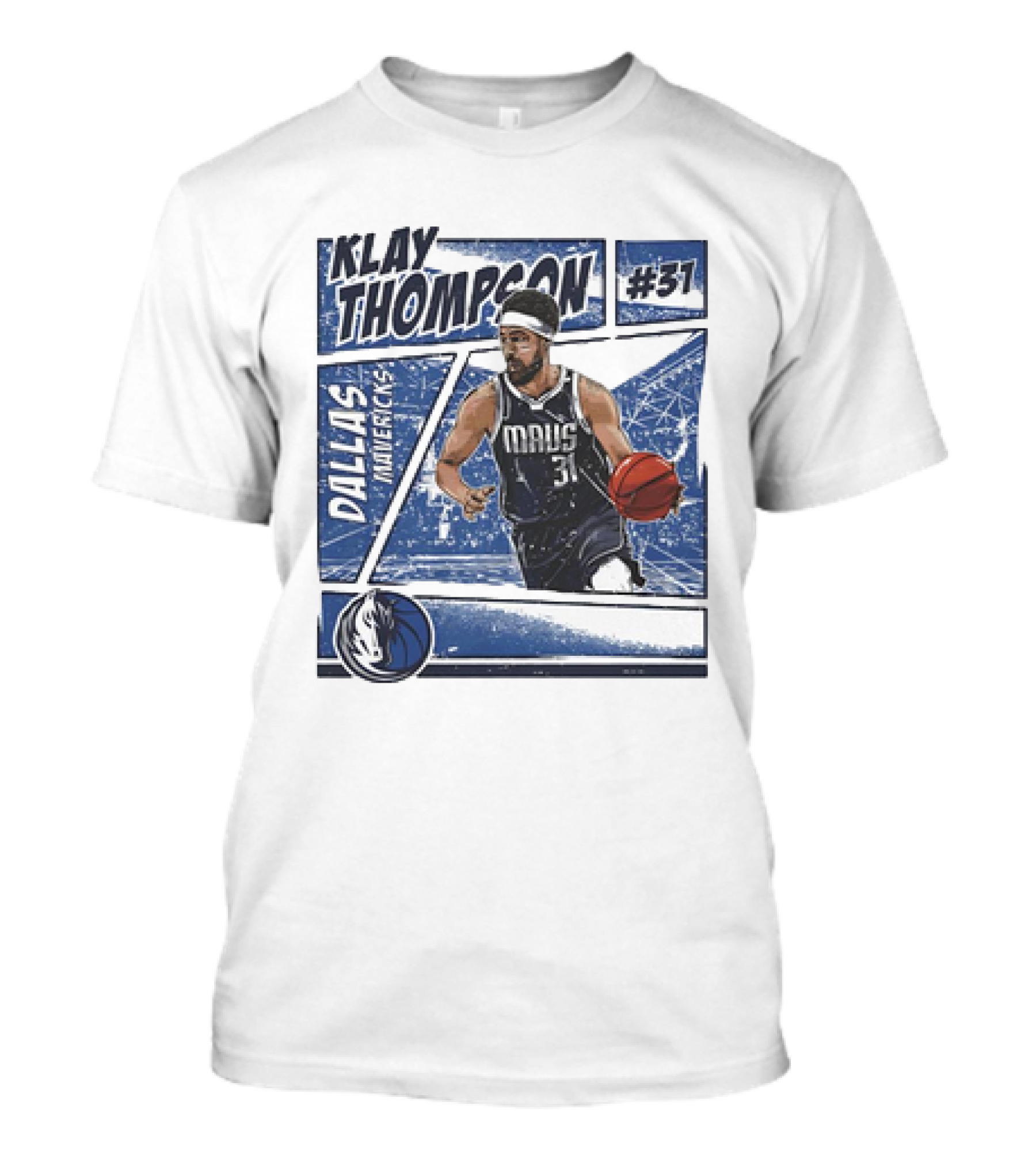 Klay Thompson Dallas Mavericks #31 NBA Basketball Comic Vintage T-Shirt