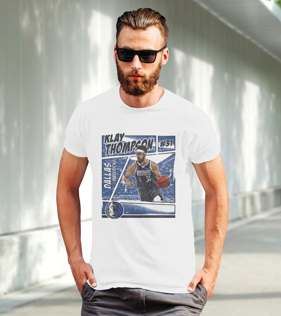 Klay Thompson Dallas Mavericks #31 NBA Basketball Comic Vintage T-Shirt