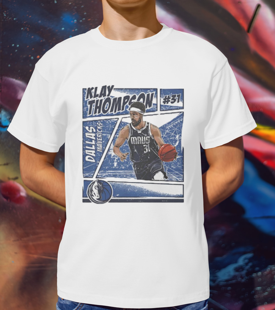 Klay Thompson Dallas Mavericks #31 NBA Basketball Comic Vintage T-Shirt