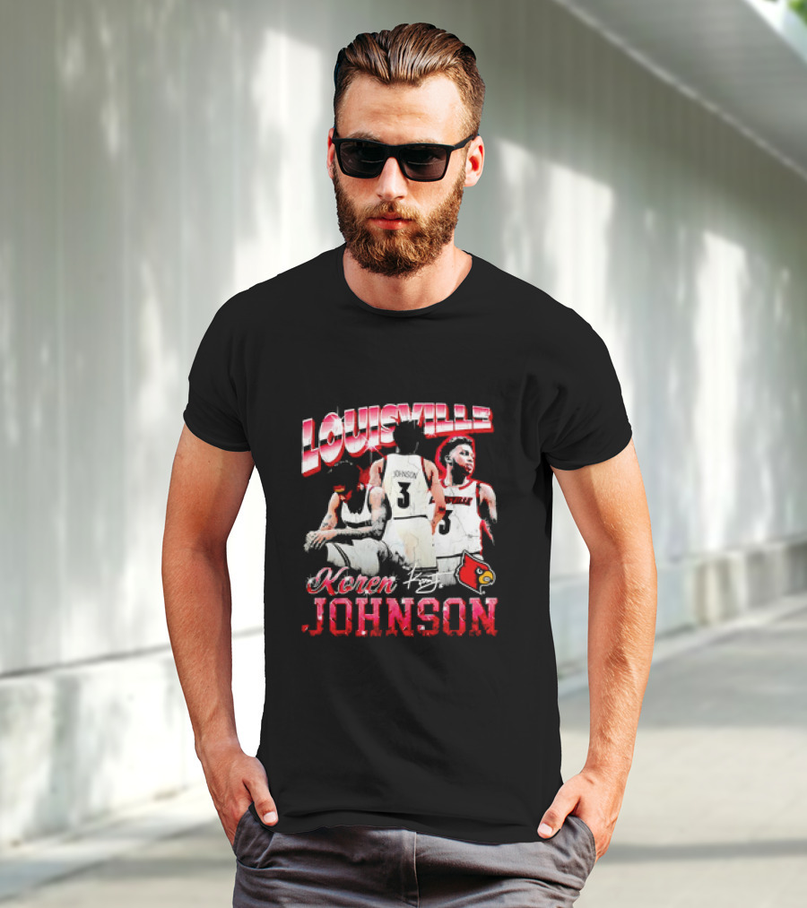 Louisville Cardinals Koren Johnson Basketball T-Shirt