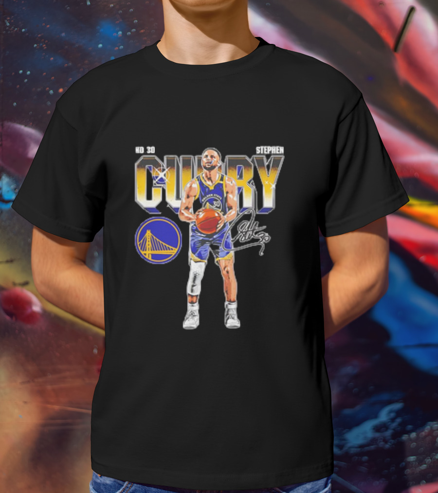 Stephen Curry No 30 Golden State Warriors NBA Signature Vintage Basketball T-Shirt
