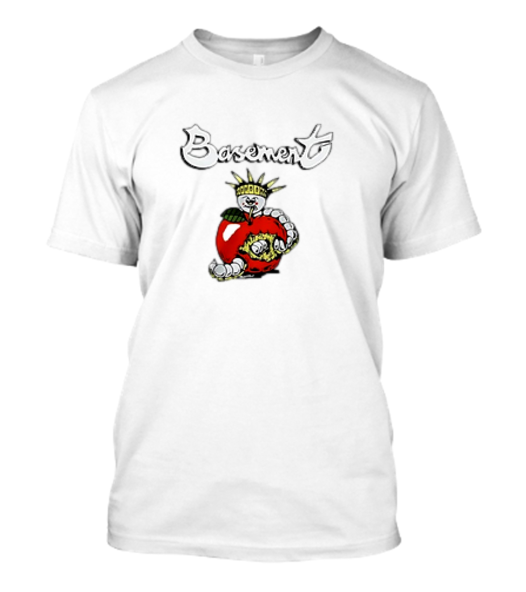 Basement Worm In Apple With Crown And Torch T-Shirt