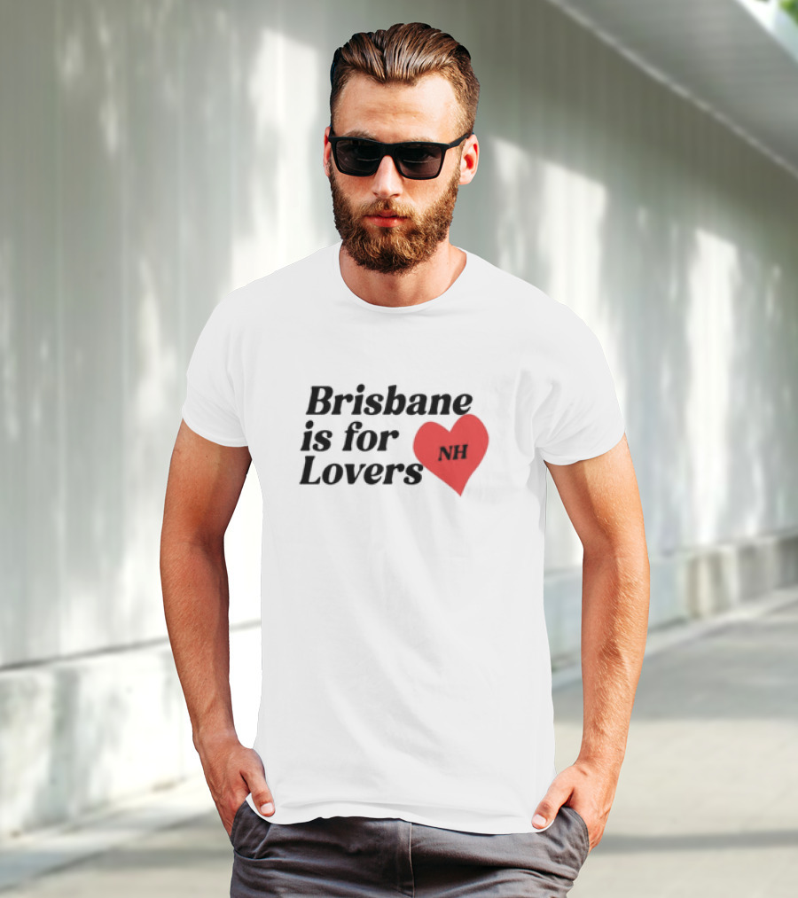 Brisbane Is For Lovers NH Heart Red T-Shirt