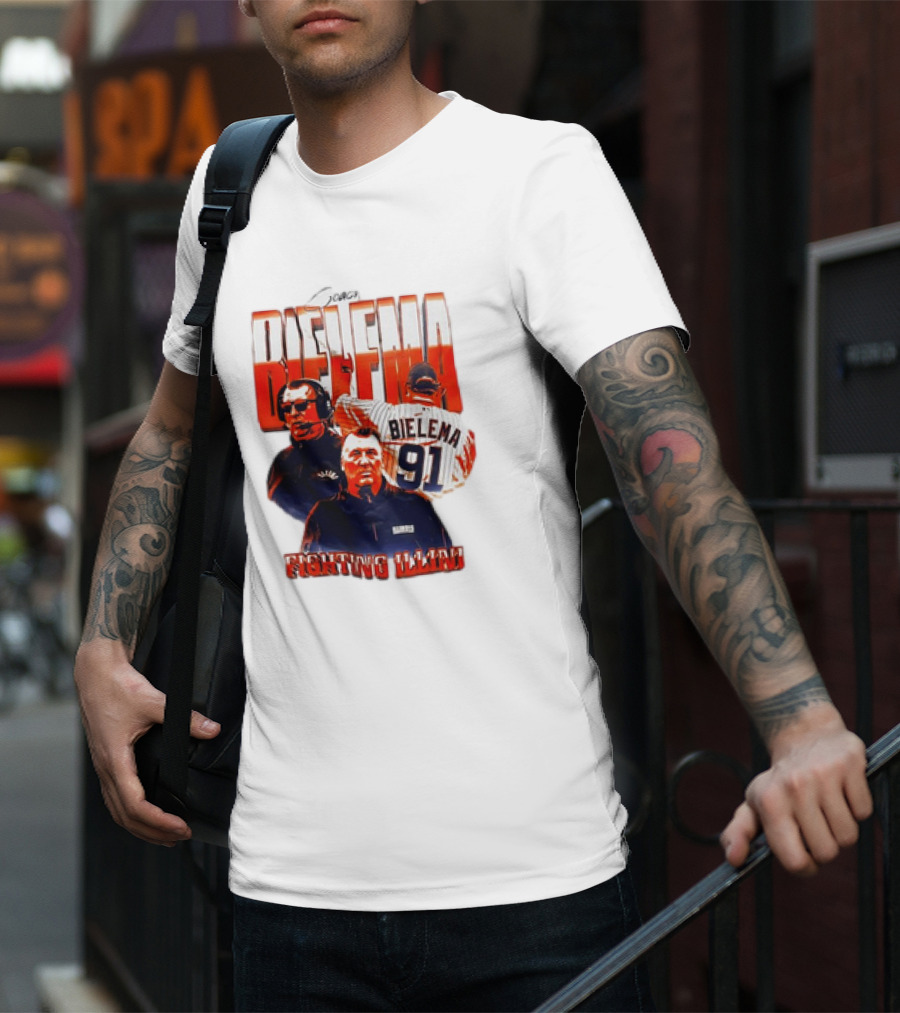 Coach Bielema 91 Fighting Illini T-Shirt