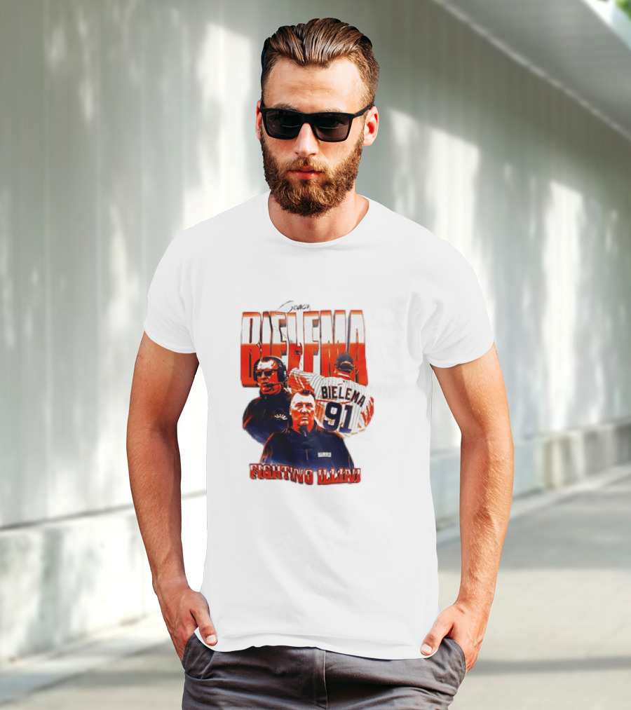 Coach Bielema 91 Fighting Illini T-Shirt