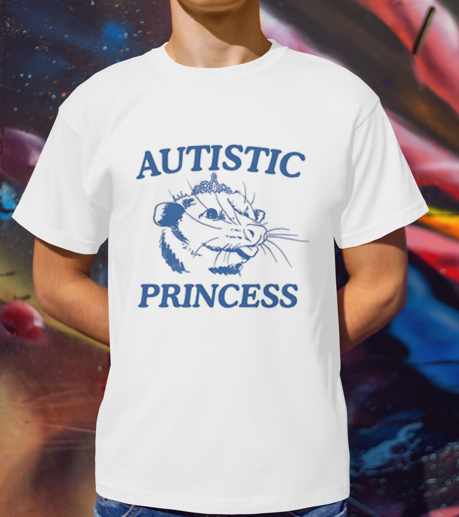 Autistic Princess Possum Drawing With Tiara T-Shirt