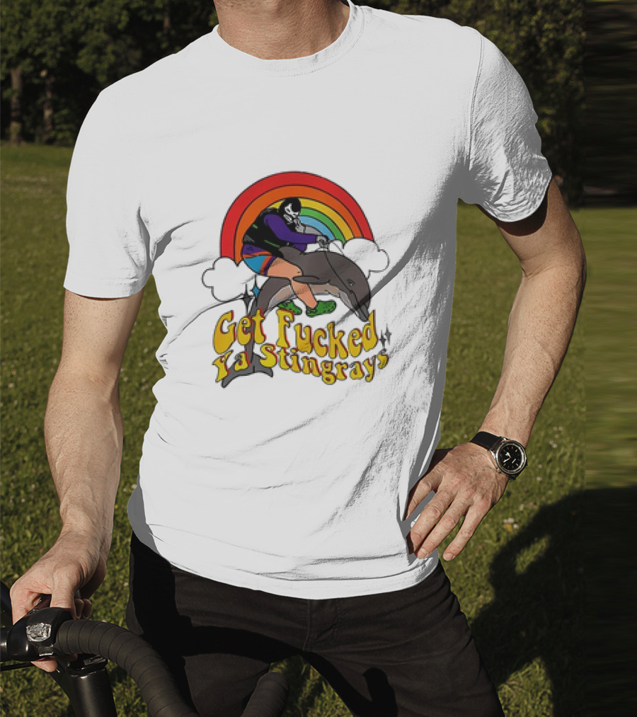 Powerfish Get F Ya Stingrays Rainbow Rider T-Shirt