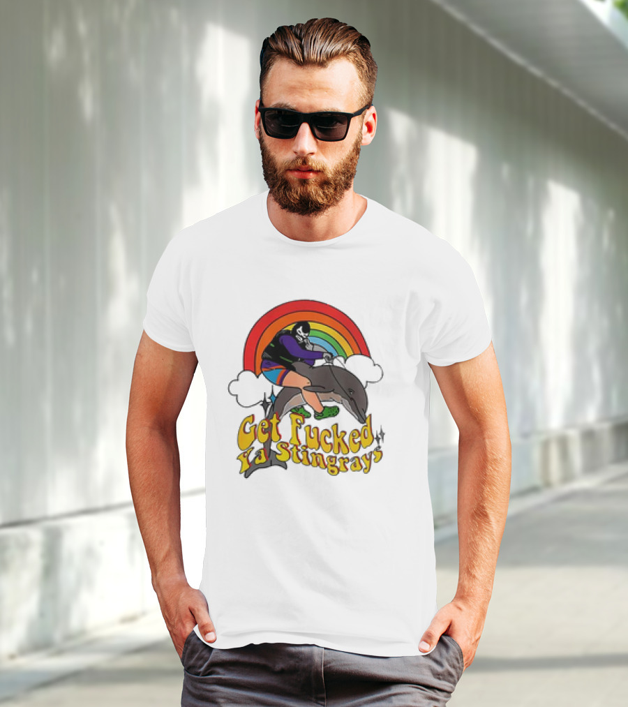 Powerfish Get F Ya Stingrays Rainbow Rider T-Shirt