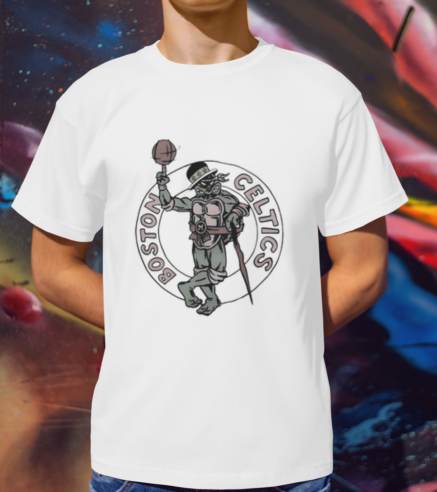 Joe Mazzulla Ninja Turtles Boston Celtics Crossover T-Shirt