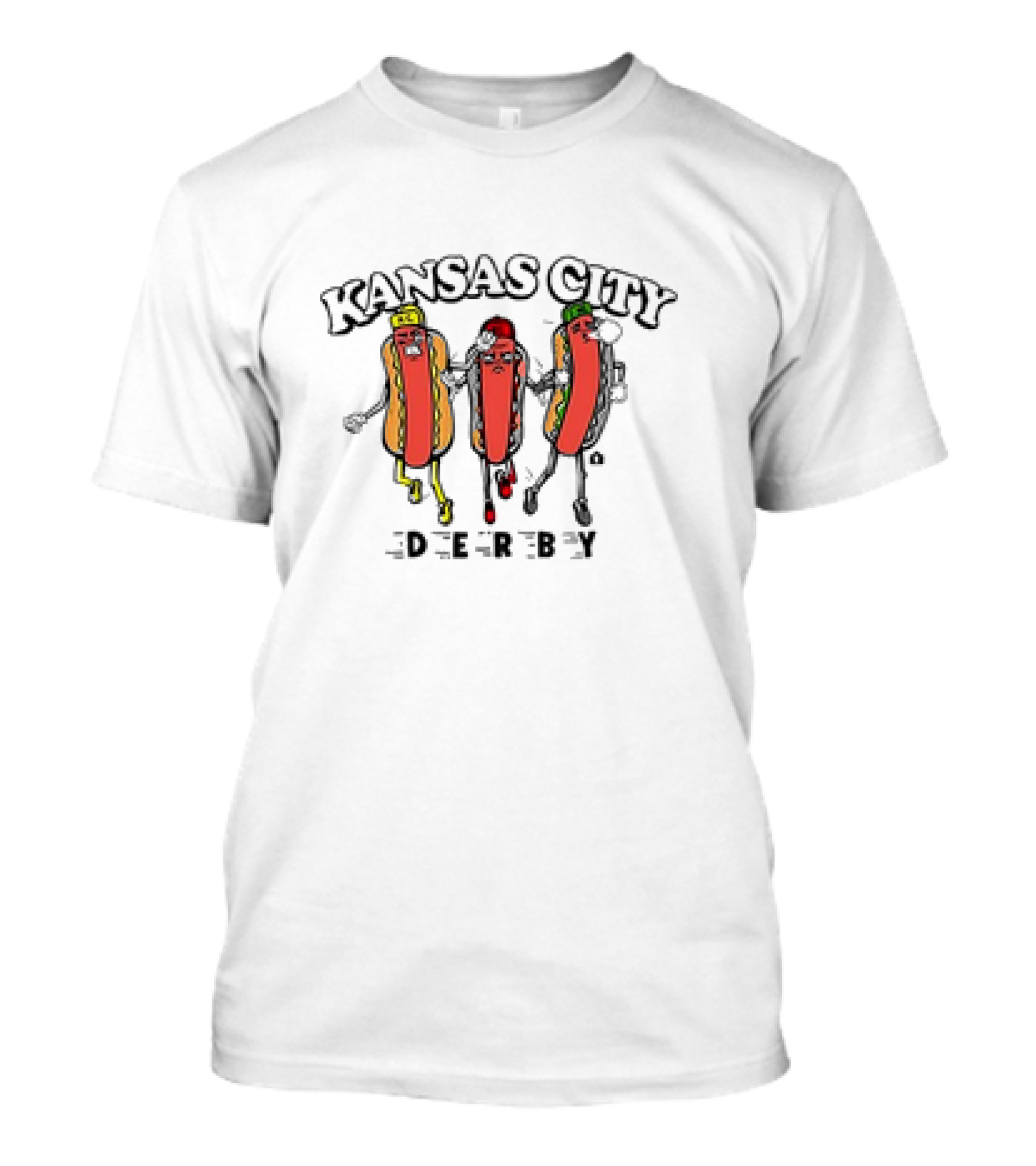 Kansas City Derby Hot Dog Trio Racing Fun T-Shirt
