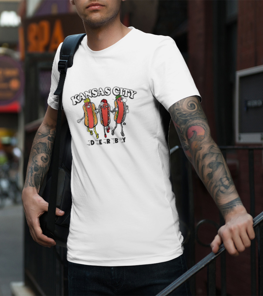 Kansas City Derby Hot Dog Trio Racing Fun T-Shirt