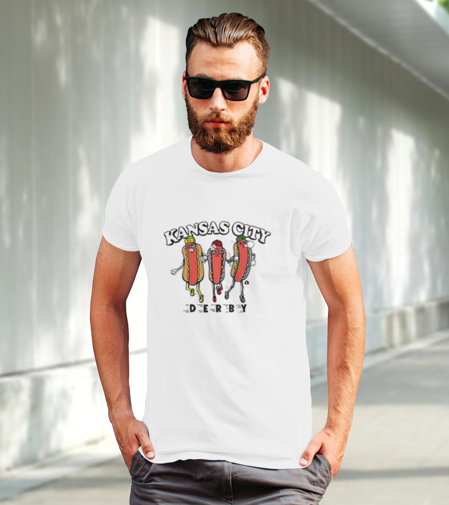 Kansas City Derby Hot Dog Trio Racing Fun T-Shirt