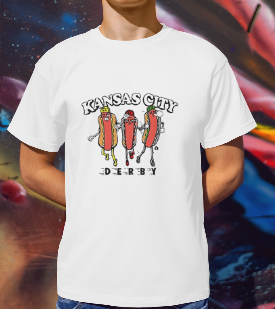 Kansas City Derby Hot Dog Trio Racing Fun T-Shirt