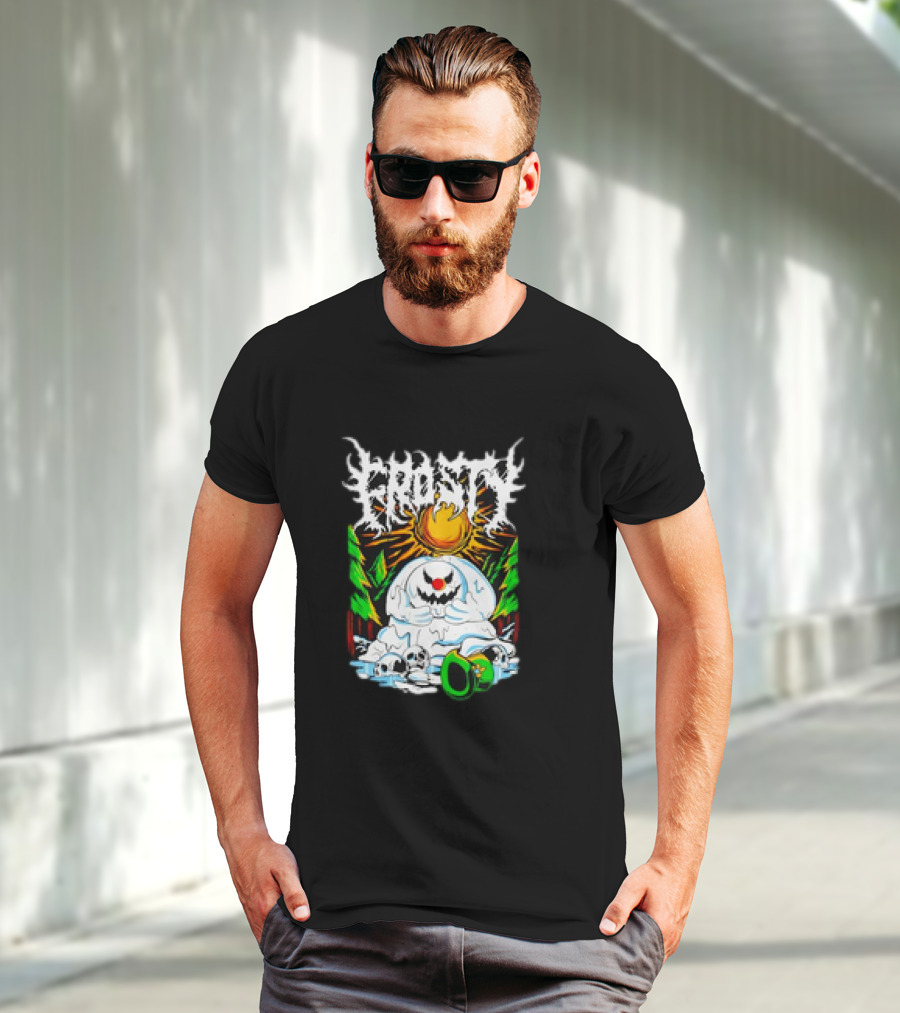 Frosty Melting Under The Sun With Skulls And Pine Trees T-Shirt
