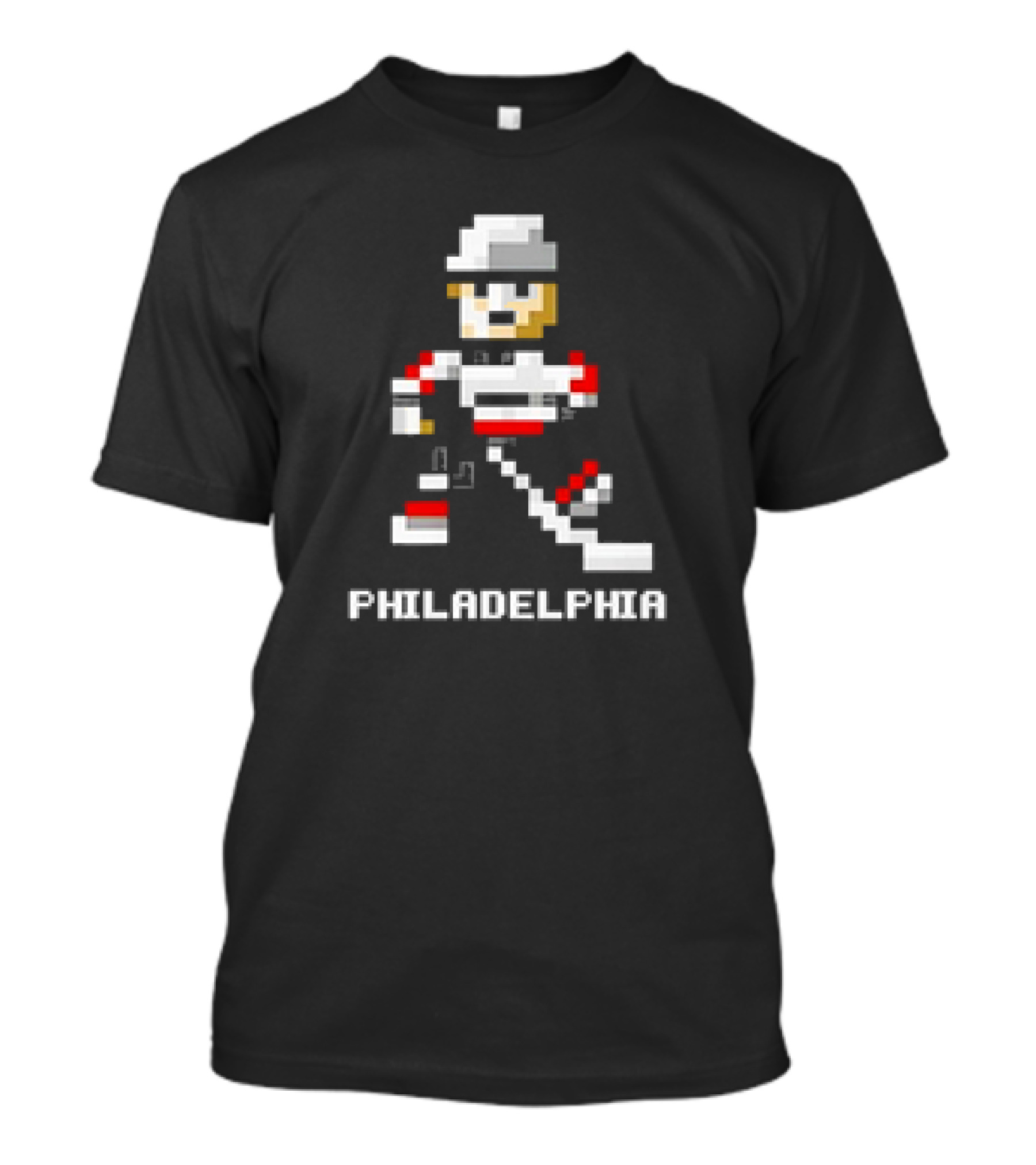 Philadelphia 8-Bit Hockey Pixel Art Player T-Shirt