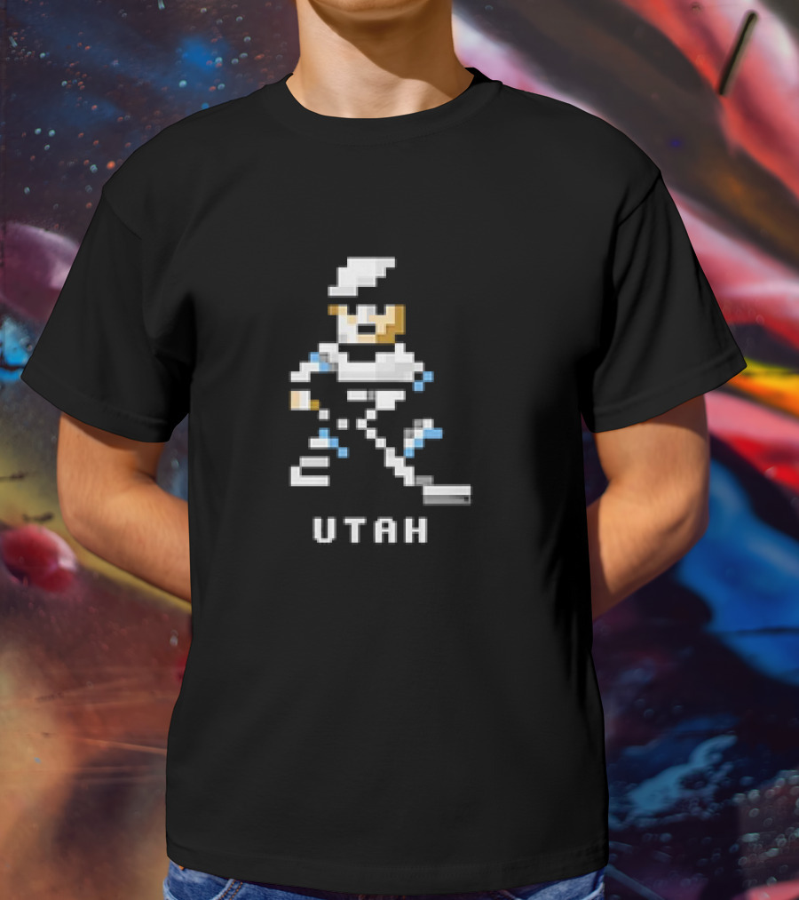 Utah Hockey 8 Bit Pixel T-Shirt