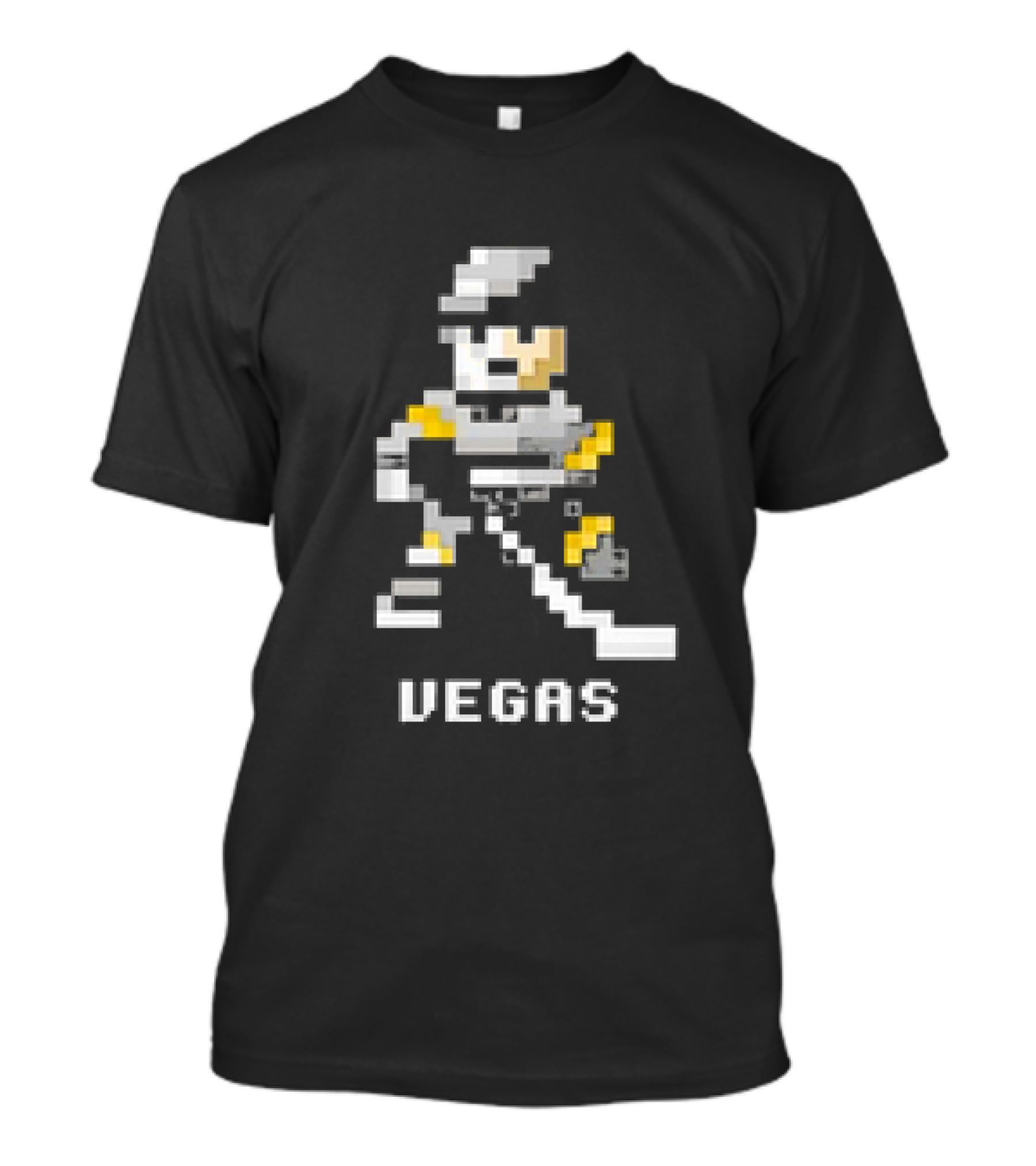Vegas Retro Pixel Hockey Player T-Shirt