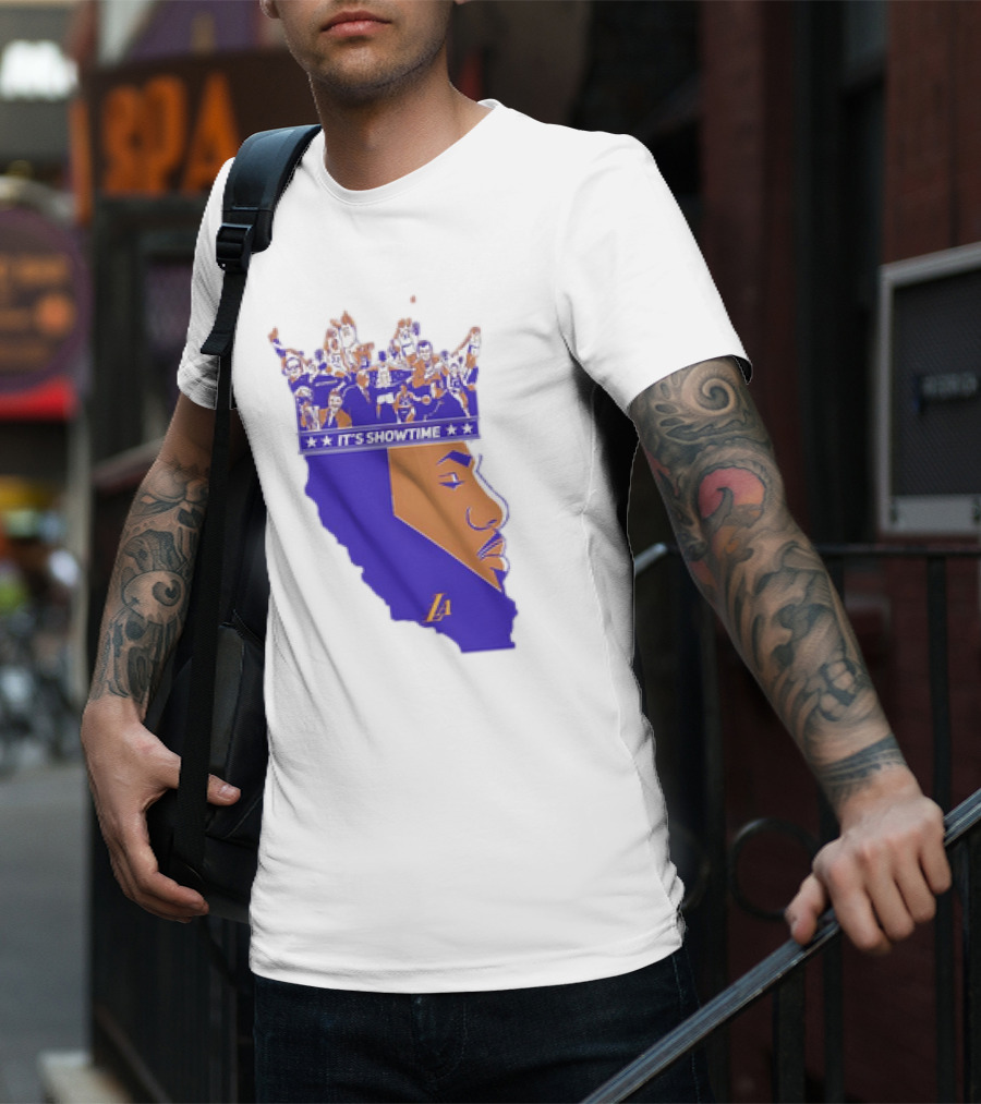 Lebron James It's Showtime Los Angeles Lakers Crown California T-Shirt