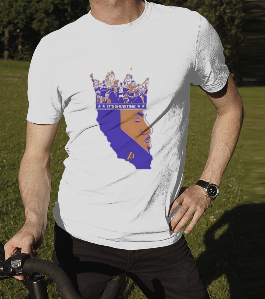Lebron James It's Showtime Los Angeles Lakers Crown California T-Shirt