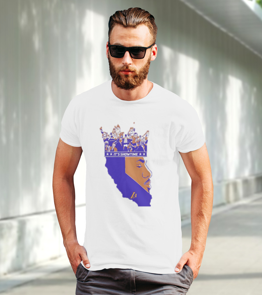 Lebron James It's Showtime Los Angeles Lakers Crown California T-Shirt