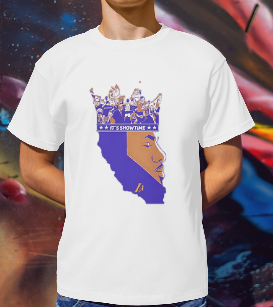 Lebron James It's Showtime Los Angeles Lakers Crown California T-Shirt