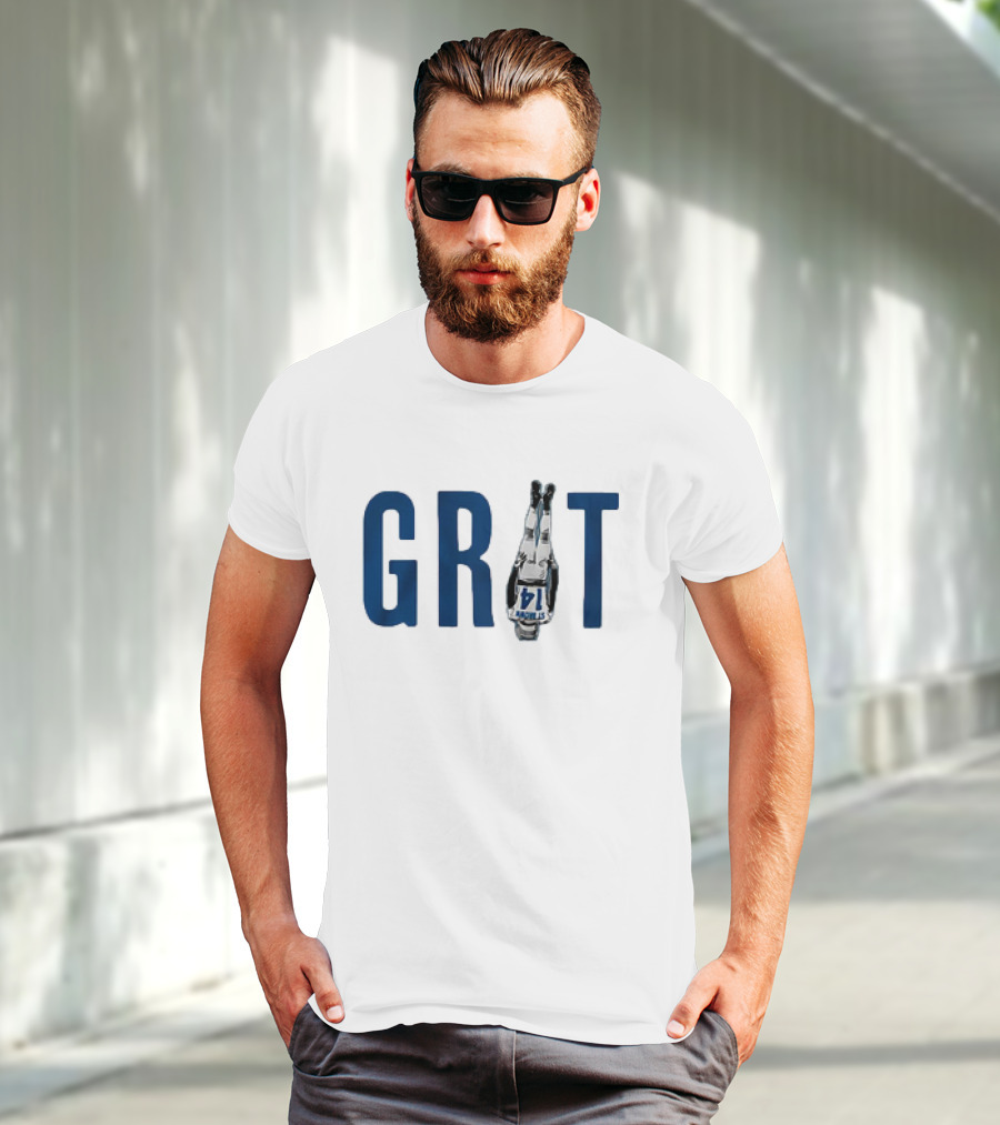 Amon-Ra St. Brown Detroit Lions Grit 14 Vintage T-Shirt