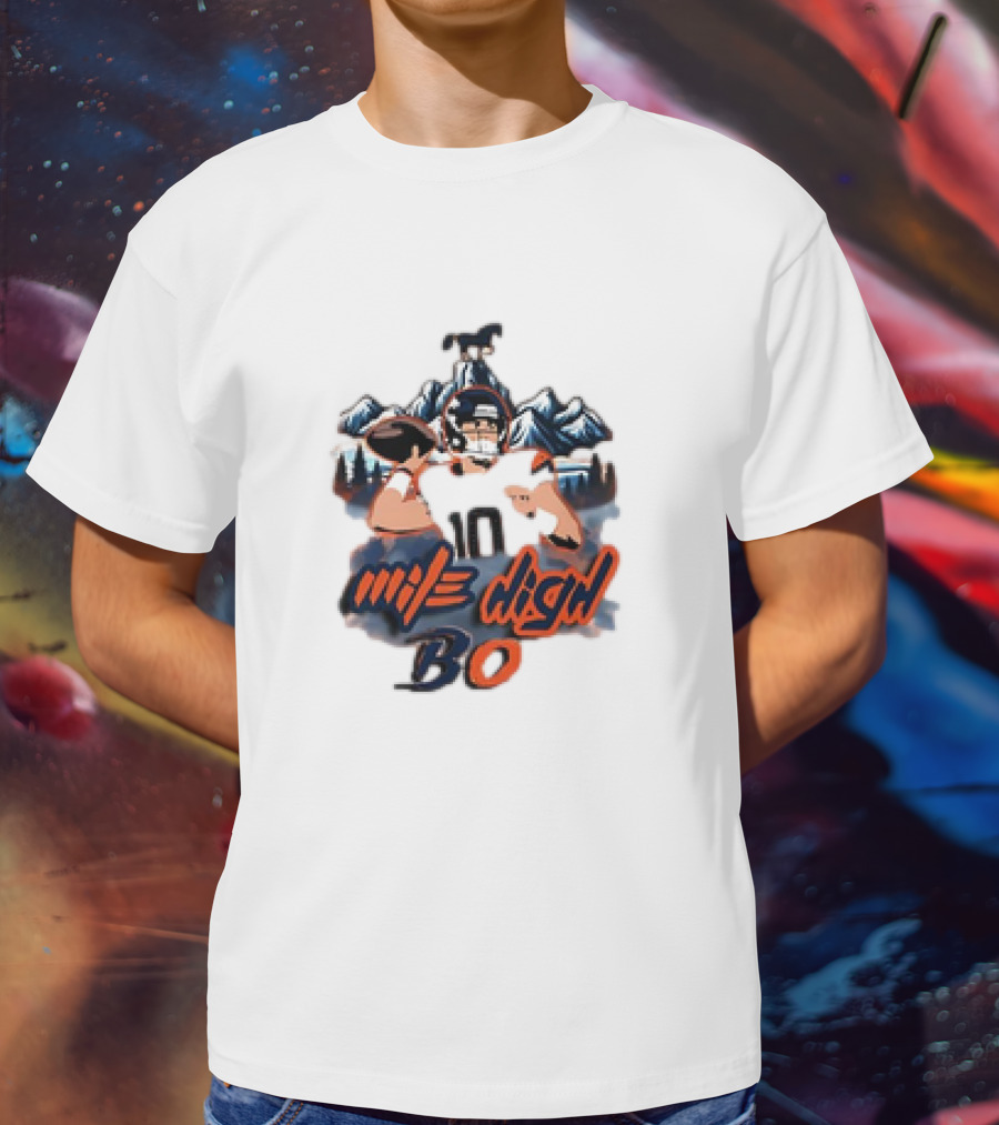Mile High BO Football Mountains Number 10 T-Shirt