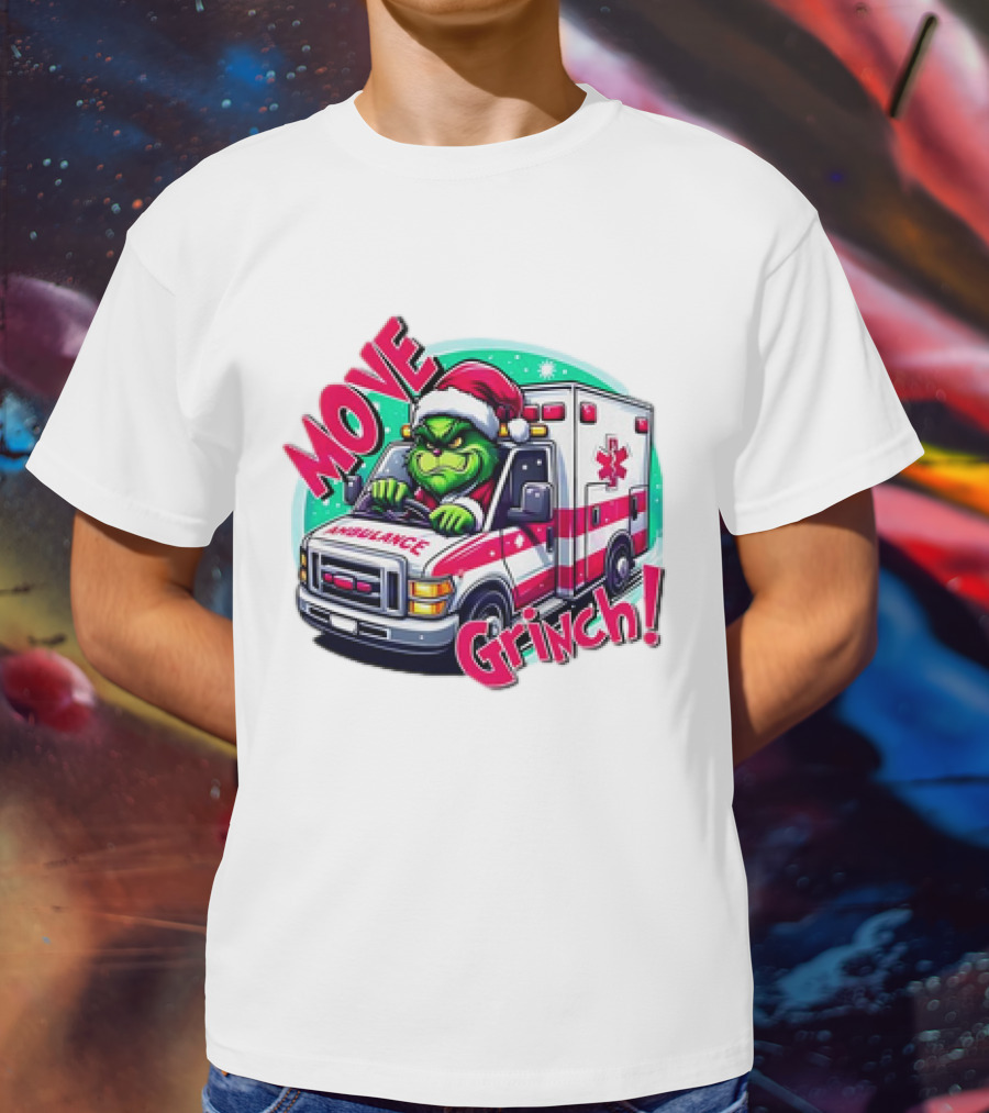 MOVE Grinch Christmas Ambulance Driver T-Shirt