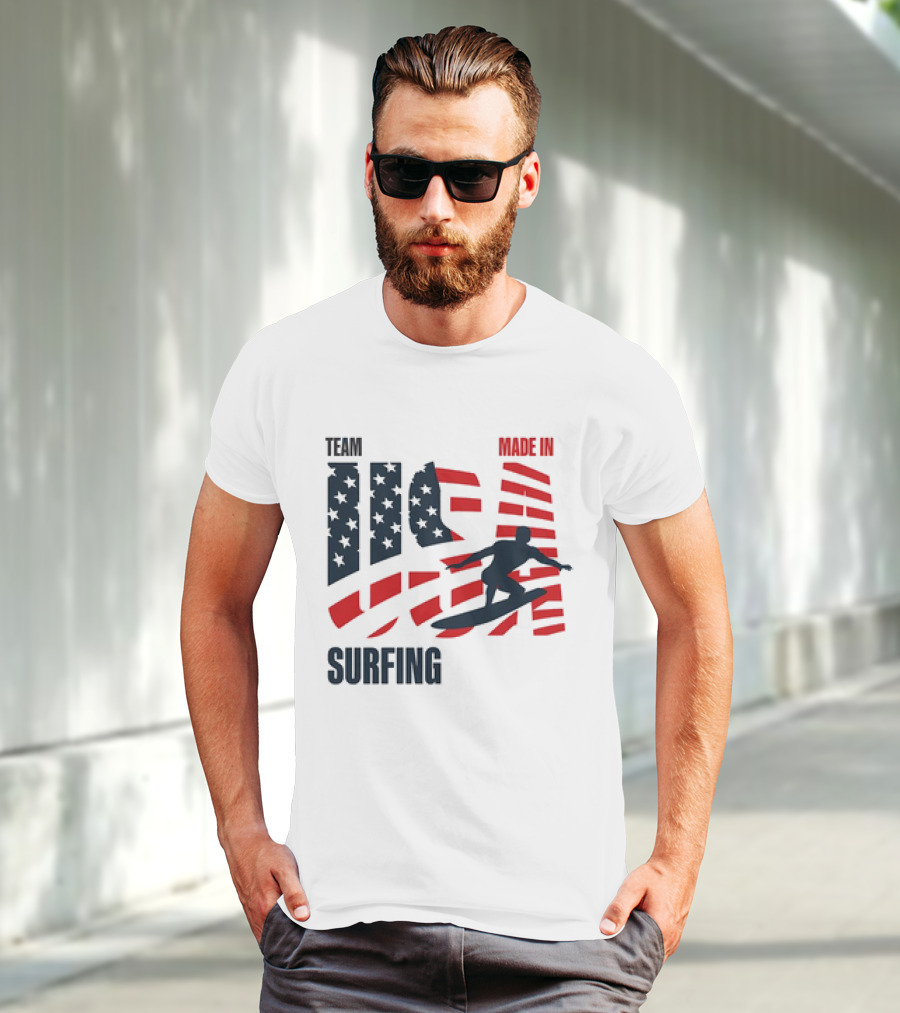TEAM USA MADE IN USA SURFING Stars And Stripes Surf T-Shirt