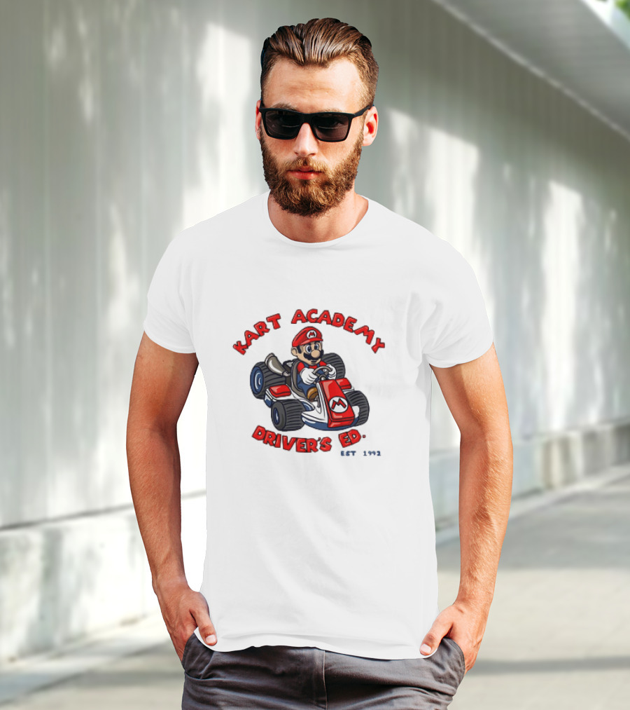 Kart Academy Driver's Ed Mario Kart Est 1992 T-Shirt