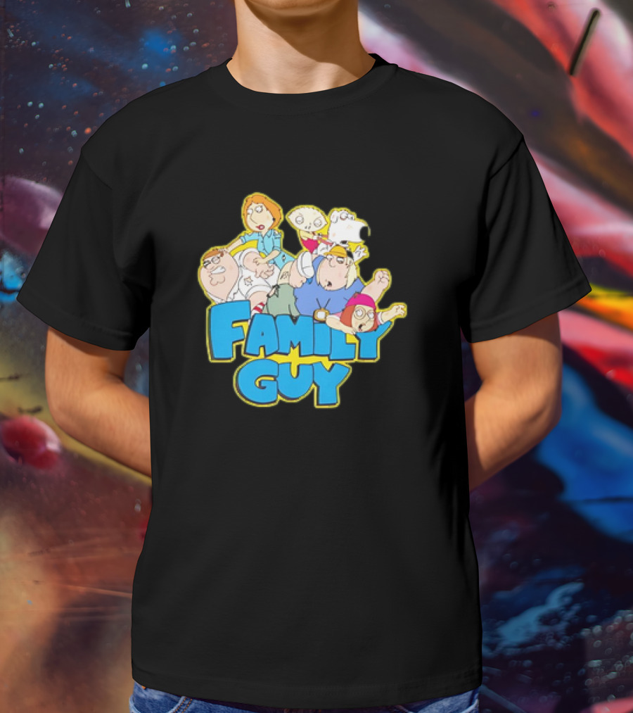 Family Guy Classic Cartoon Characters Fight Scene Vintage T-Shirt