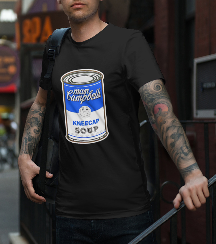 Man Campbell’s Vintage Kneecap Soup Can T-Shirt