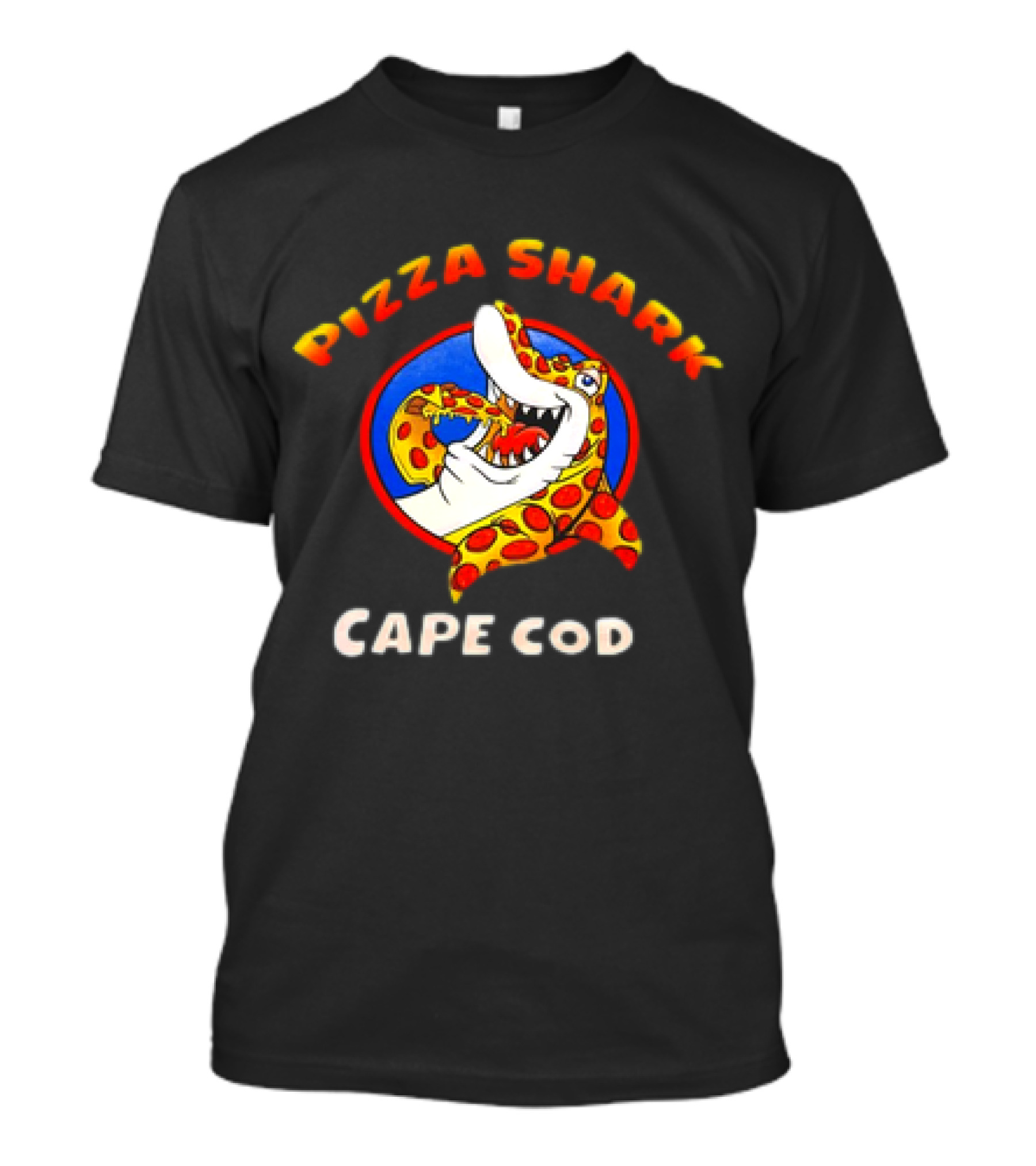 Pizza Shark Cape Cod Unique Pizza-Loving Shark Adventure T-Shirt