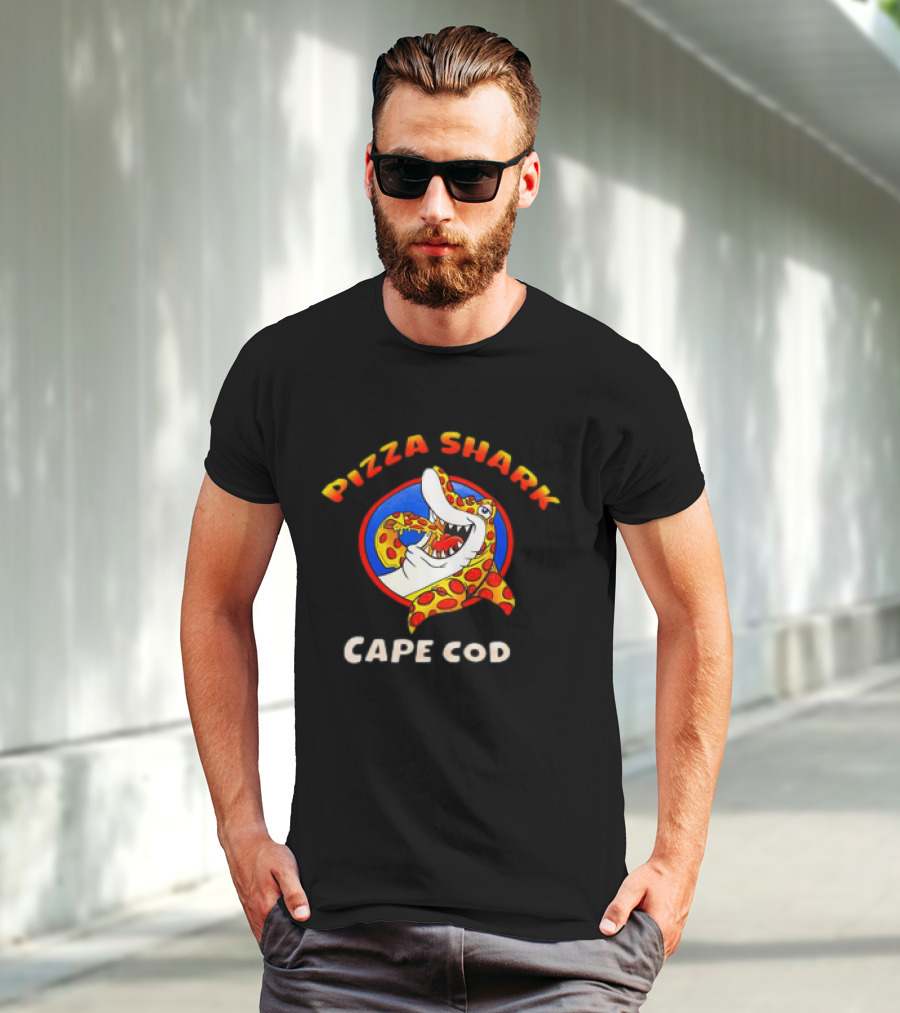 Pizza Shark Cape Cod Unique Pizza-Loving Shark Adventure T-Shirt