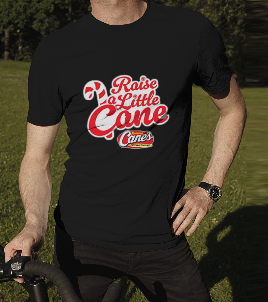 Raise A Little Cane Raising Cane's Chicken Fingers Christmas T-Shirt