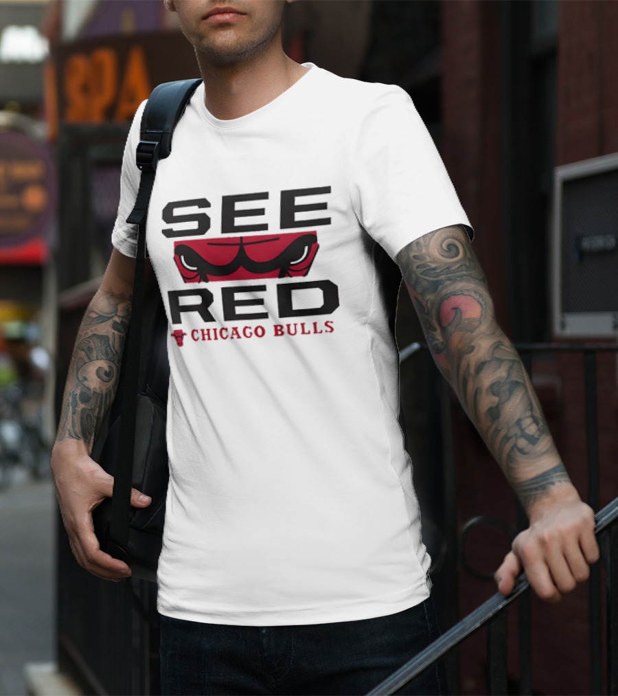 See Red Chicago Bulls T-Shirt