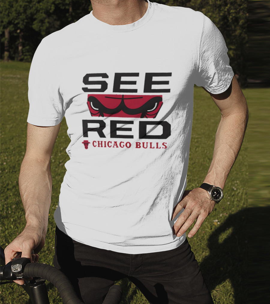 See Red Chicago Bulls T-Shirt